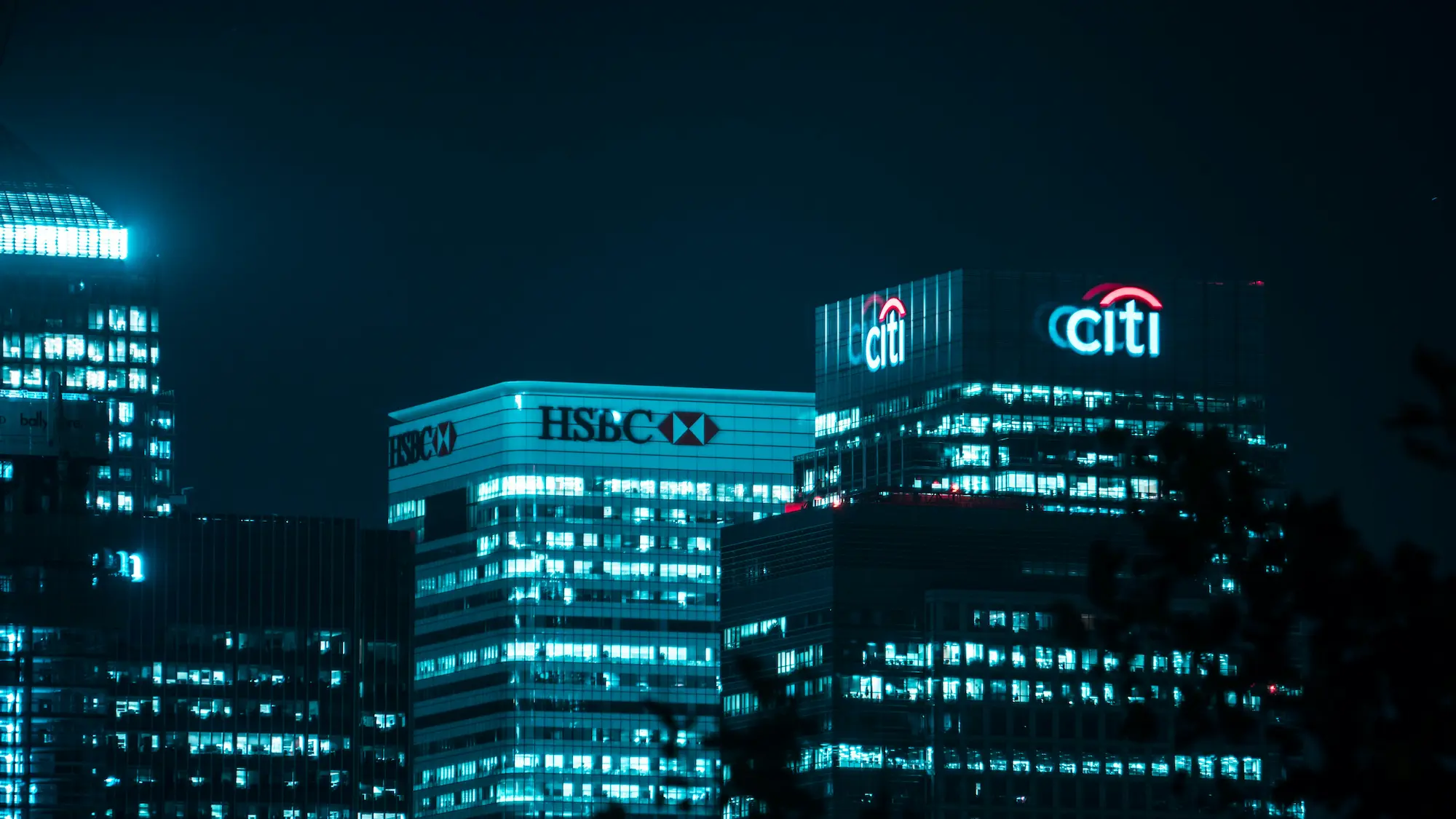 Financial district buildings